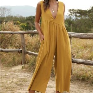 Yellow Shein Jumpsuit with Pockets